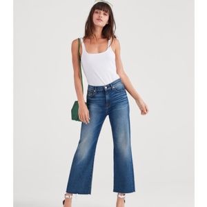 7 For All Mankind Vintage Cropped Alexa With Cut Off Hem